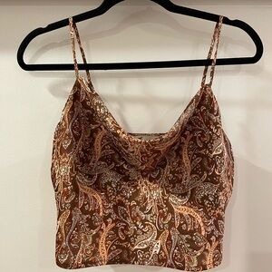Paisley Silky Crop Top